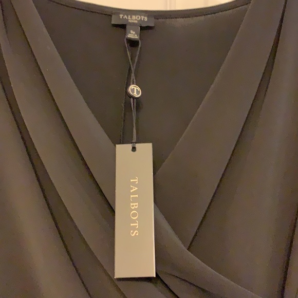 Talbots Petites Black Short-sleeve Dress, Size Small - Picture 5 of 8